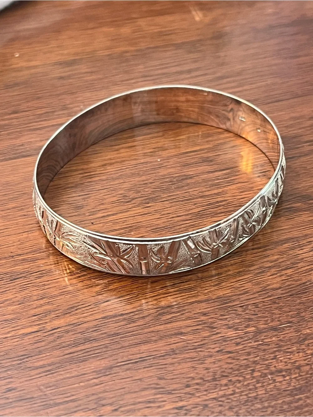 Sterling Silver Textured Bangle Bracelet